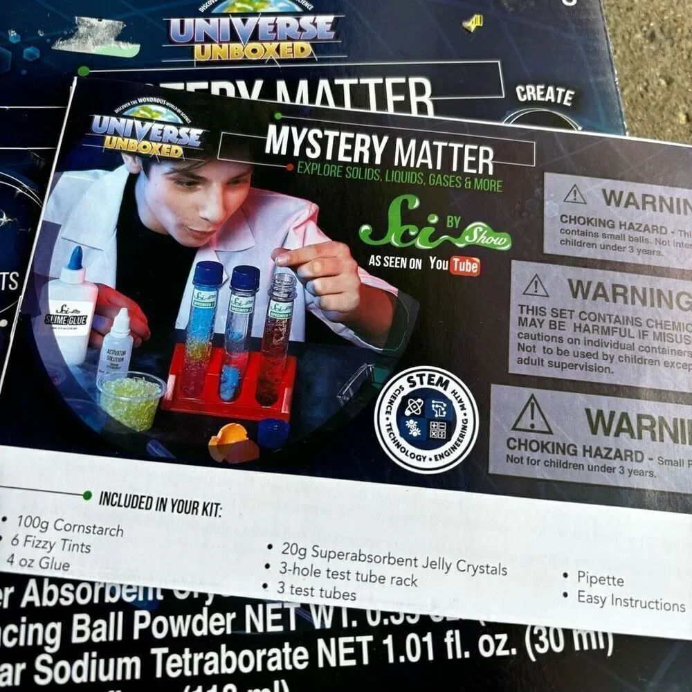 Universe Unboxed Mystery Matter Science Kit-Open Box-Complete